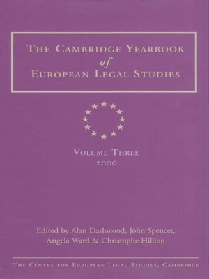 cover image of The Cambridge Yearbook of European Legal Studies, Volume 3